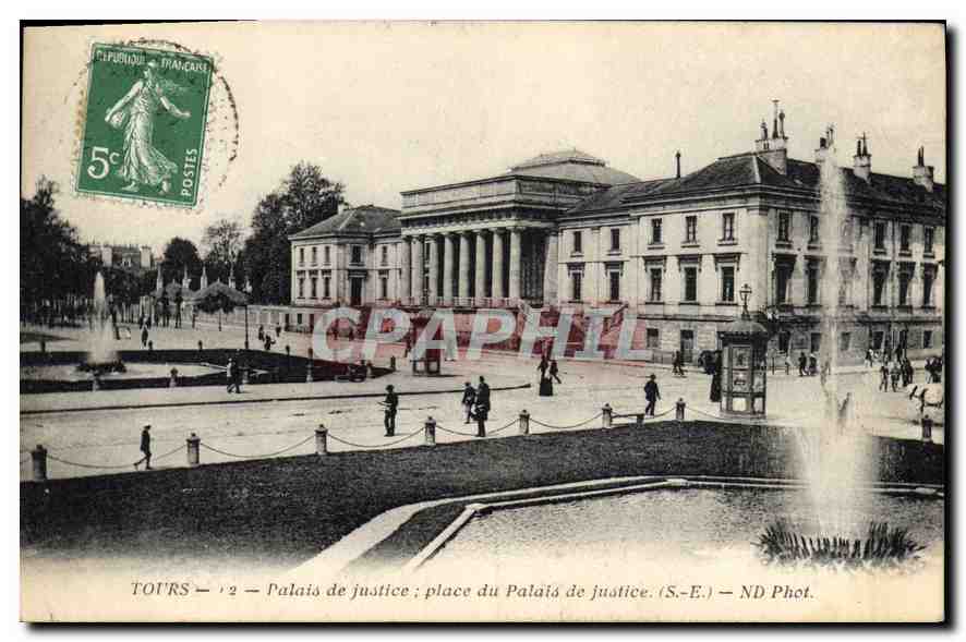 CPA Tours Palais de justice Place du Palais de Justice S E 