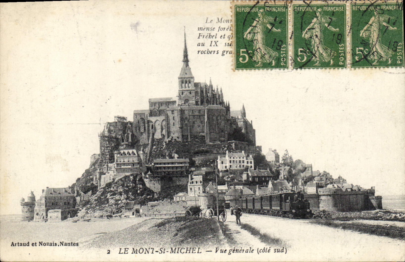 CPA Le Mont St Michel vue generale Cote Sud 