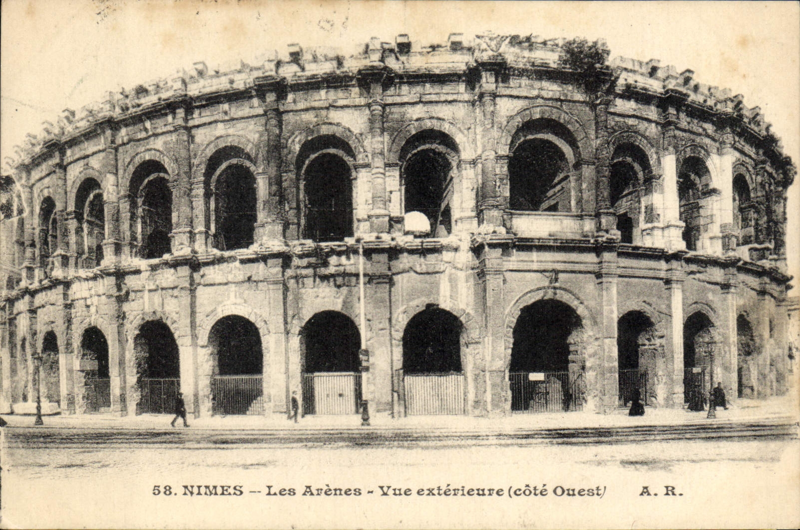 Nîmes — The Arenas — Exterior View (West Side) — A.R. n°58