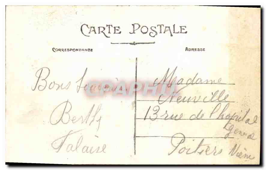 CPA Tours I et L l'hotel de Ville et le Palais de justice  — Rückseite