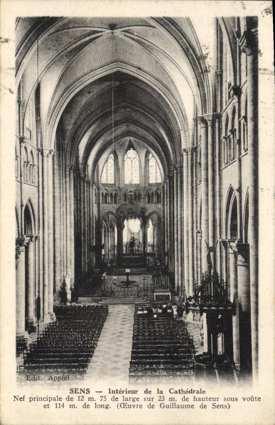 Sens — Innenansicht der Kathedrale — Verleger Appfel