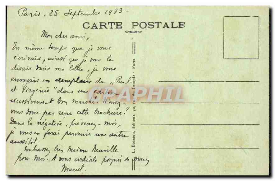 CPA Paris Hotel des Invalides Tombeau de Napoleon Ier  — Rückseite