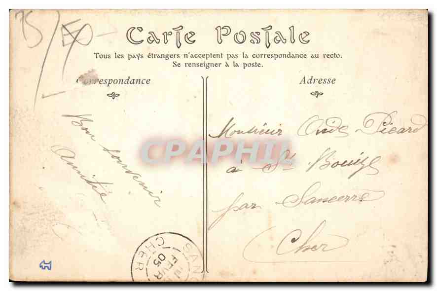 CPA Paris Passy la Muette le Pelouse  — Rückseite
