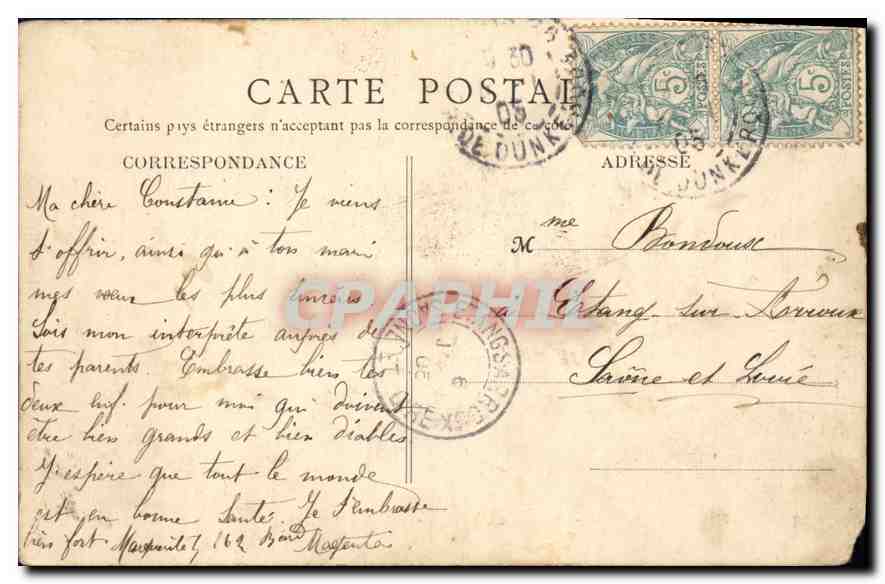 CPA Paris Boulevard des Italiens  — Rückseite