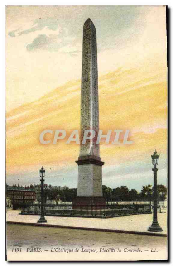 CPA Paris l'Obelisque de Louqsor Place de la Concorde 