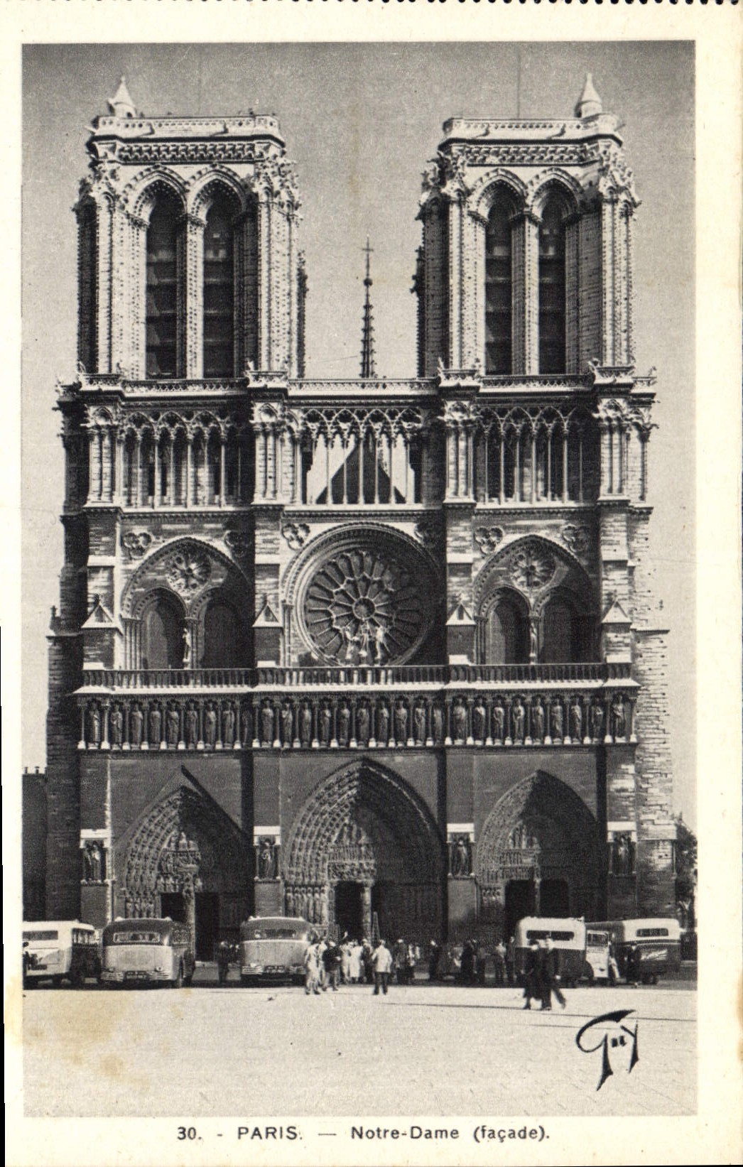 CPA Paris Notre Dame Facade 