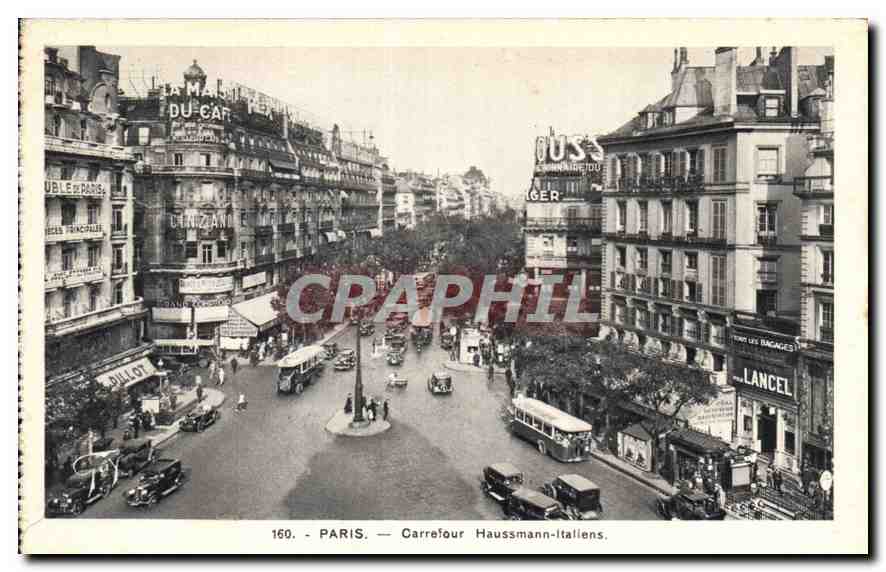 CPA Paris Carrefour Haussmann Italiens 