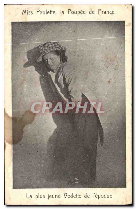 CPA Miss Paulette la Poupee de France le Plus Jeune Vedette de l'epoque 