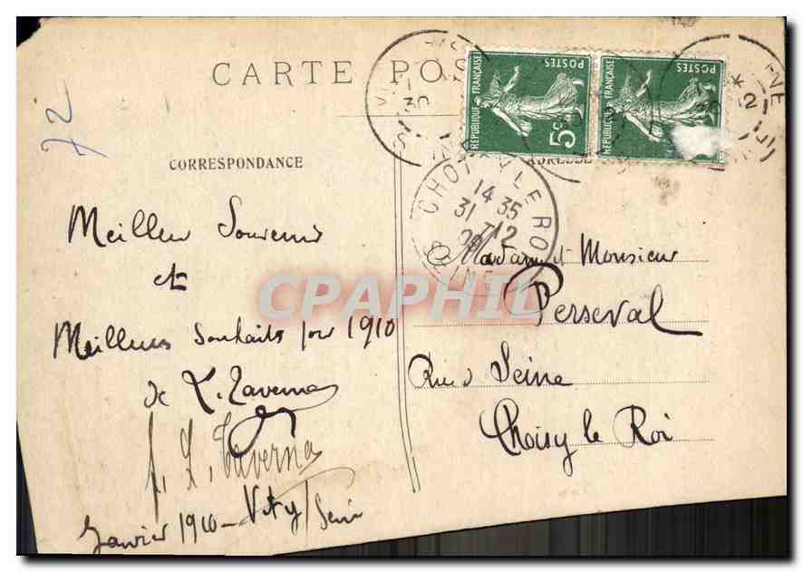 CPA Paris Folies Bergere — Verso