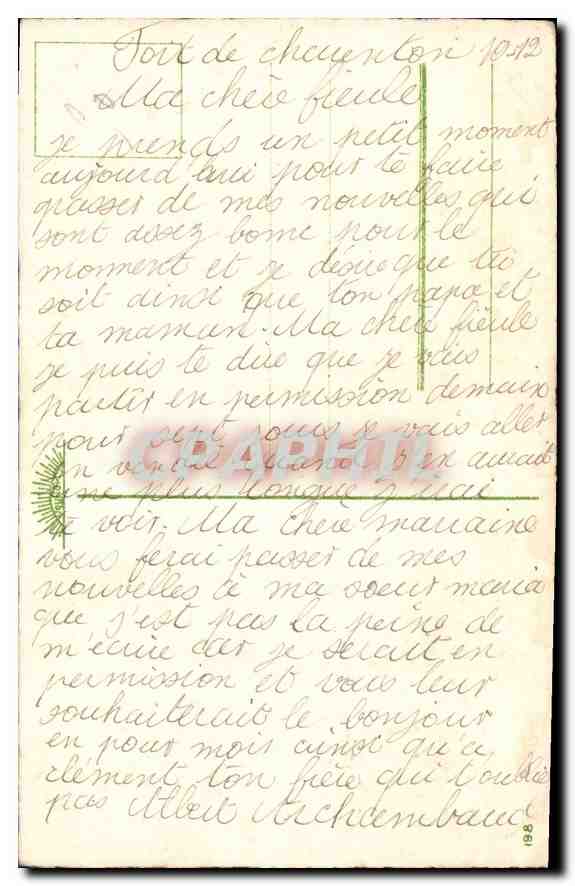 CPA Bonne Annee Fleurs — Rückseite