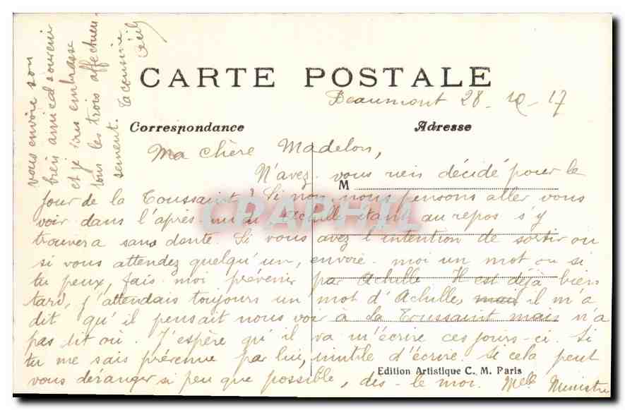 CPA Musee du Luxembourg Dagnan Bouveret le Pain Benit  — Back
