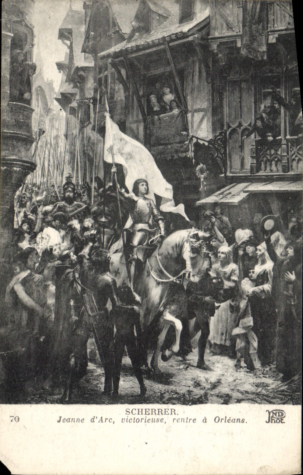 CPA Scherrer Jeanne d'Arc victorieuse rentre a Orleans 