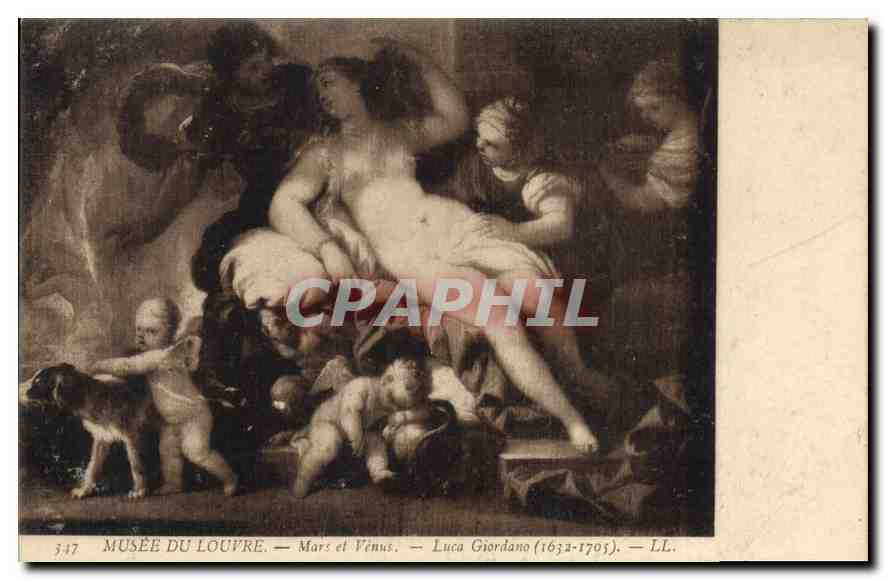 CPA Musee du Louvre Mars et Venus Luca Giordano 1632 1705 