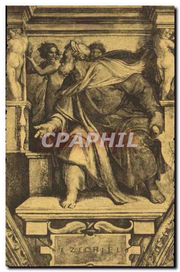 CPA Roma Vaticano Chapella Sistina Profeta Ezechiele 