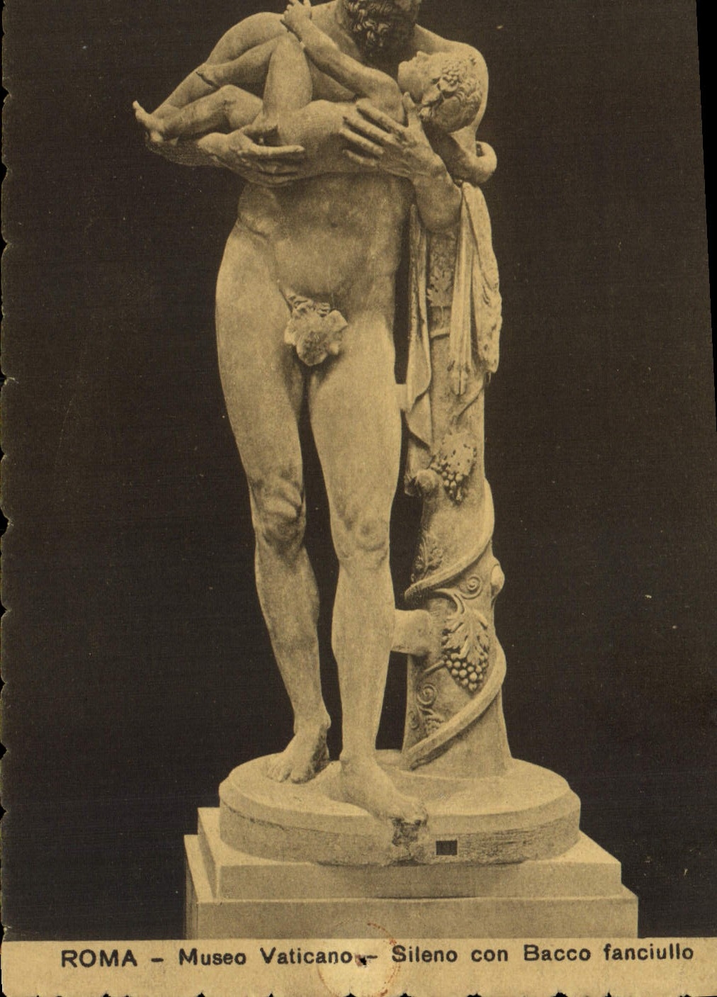 CPA Roma Museo Vaticano Sileno con Bacco Fanciullo 