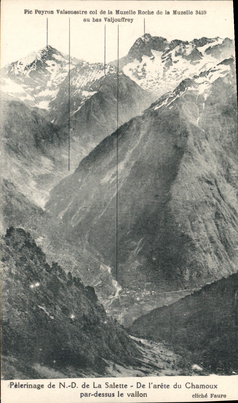 CPA Pelerinage de Notre Dame de la Salette de l'arete du Chamoux par dessus le Vallon 