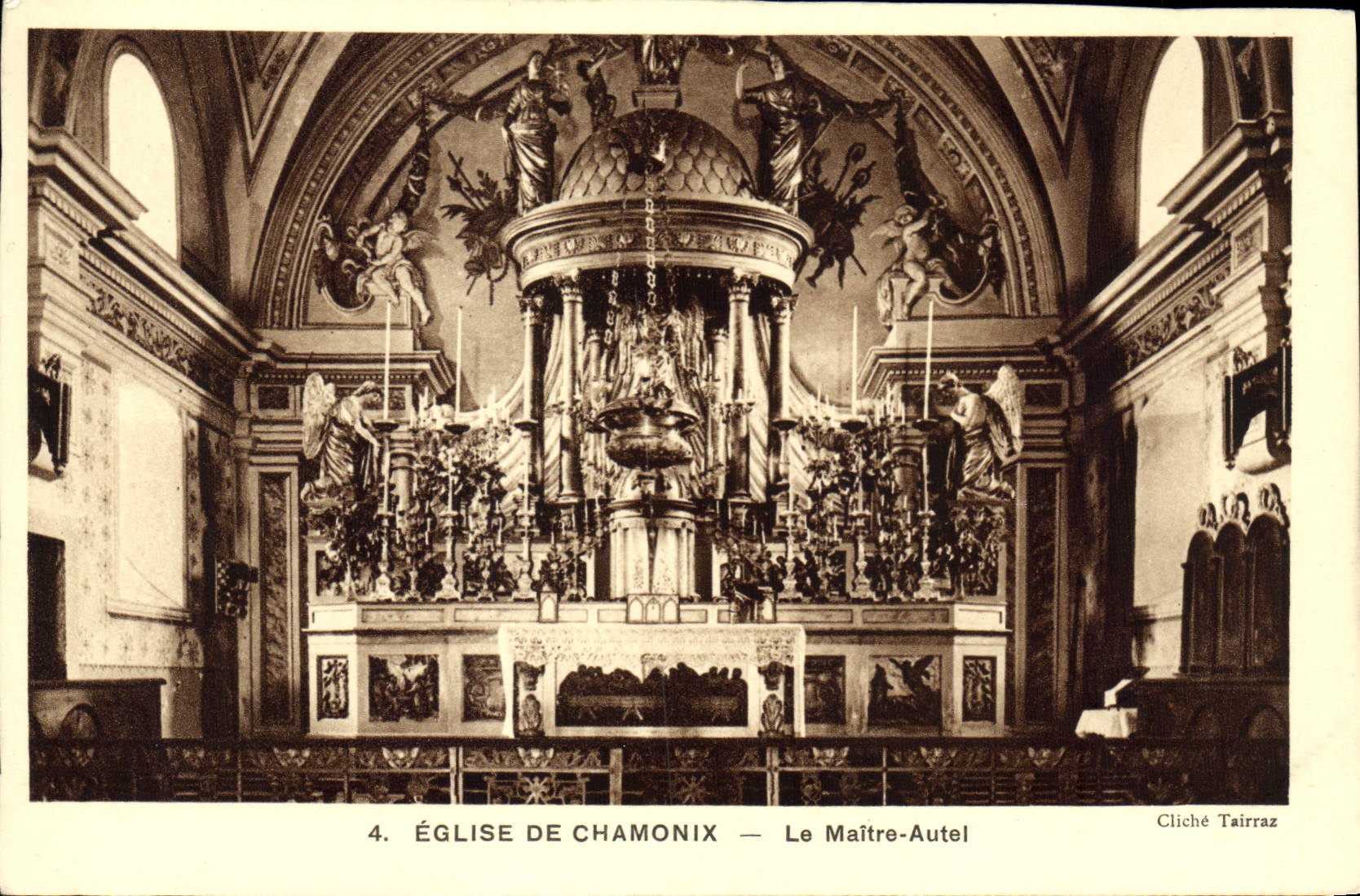 Église de Chamonix — Le Maître-Autel — Cliché Tairraz