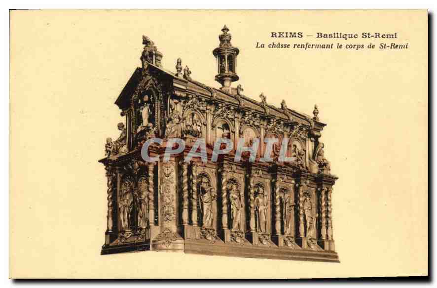CPA Reims Basilique St Remi la Chasse Renfermant le Corps de St Remi 