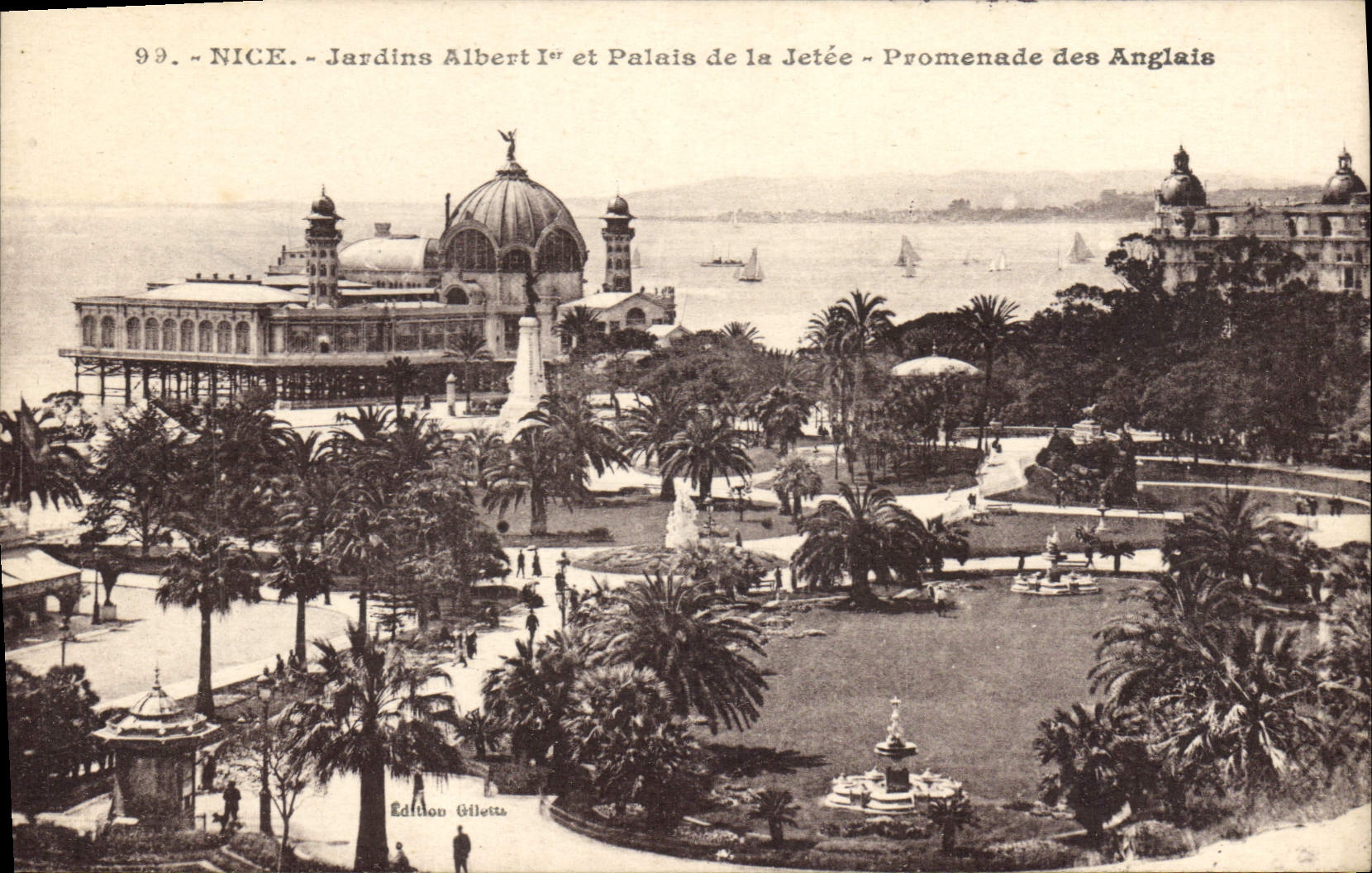 CPA Nice Jardins Albert I et Palis de la Jetee Promenade des Anglais 