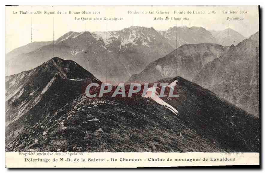 CPA Pelerinage de N D de la Salette Du Chamoux Chaine de montagnes de Lavaldens 
