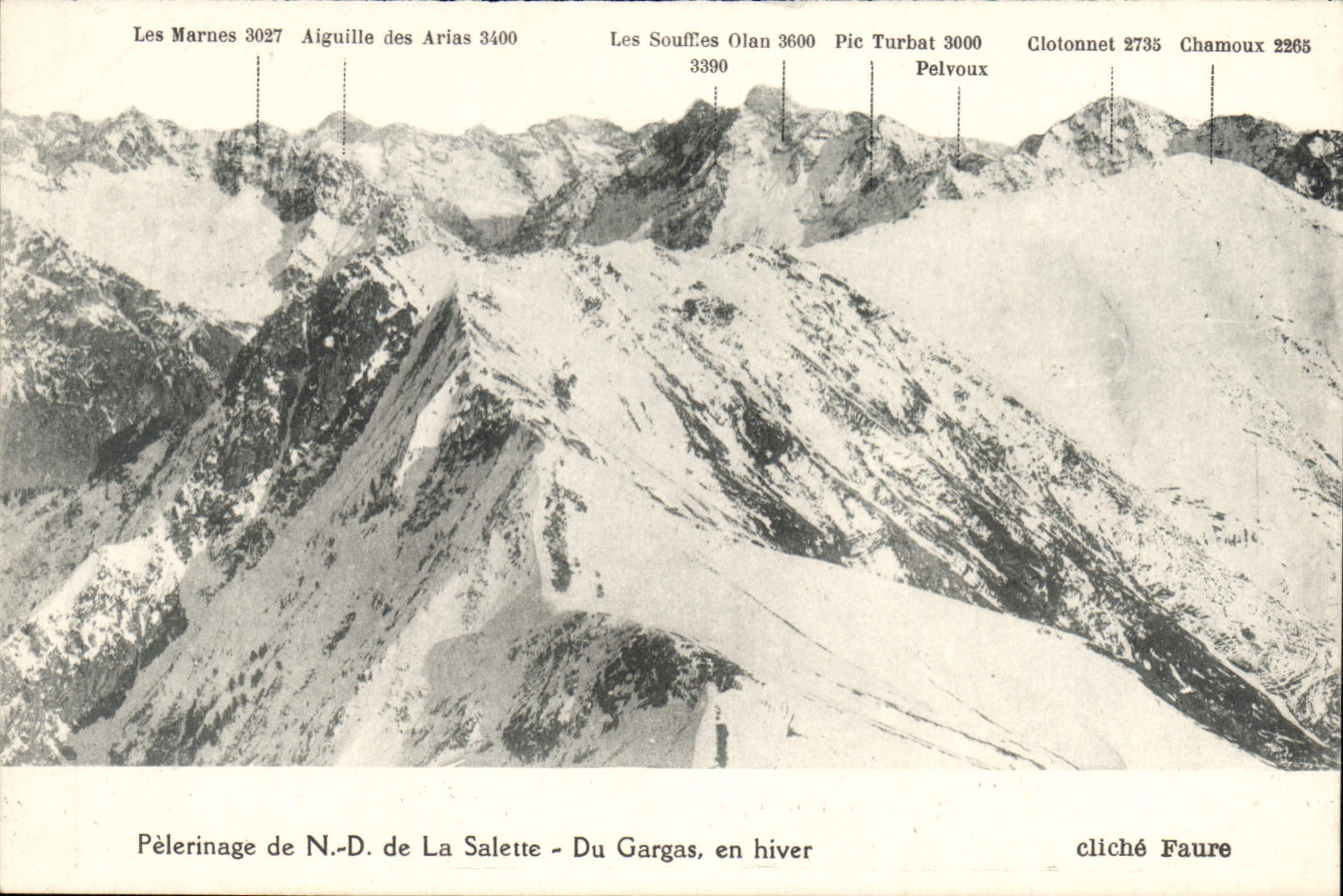 Pilgerung der N.-D. de La Salette - Du Gargas, im Winter — Cliché Faure