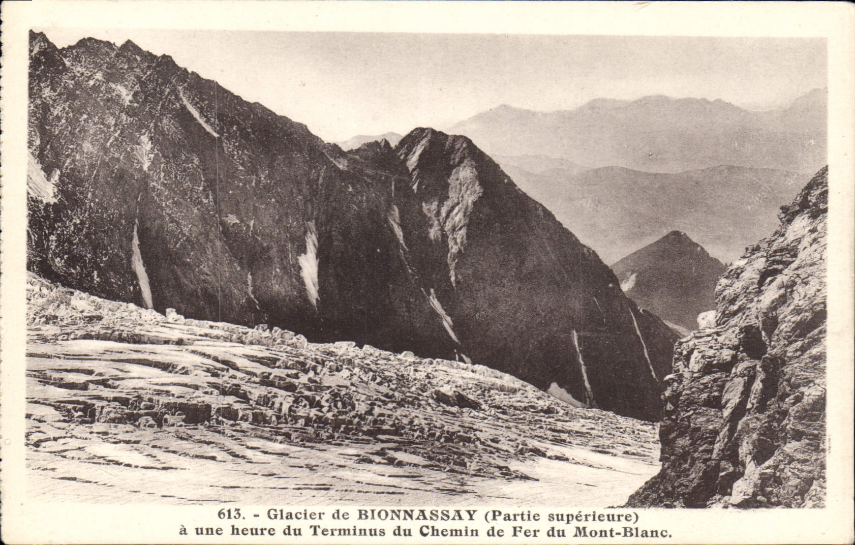 CPA Glacier de Bionnassay Partie superieure a une heure du Terminus du Chemin de Fer du Mont Blanc 