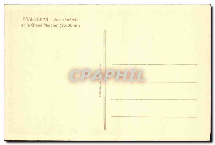 CPA Pralognan Vue generale et le Grand Marchet  — Rückseite