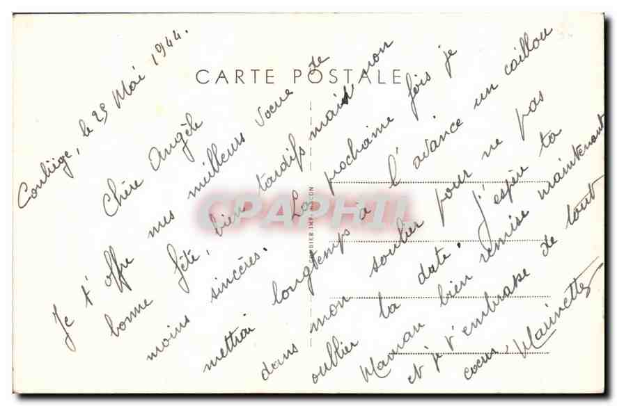 CPA Bonne Fete Fleurs — Rückseite