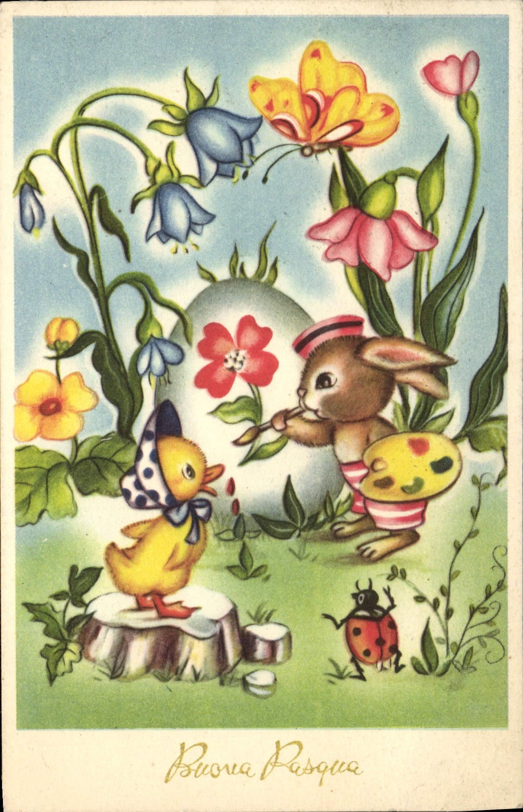 CPA Poussin Lapin