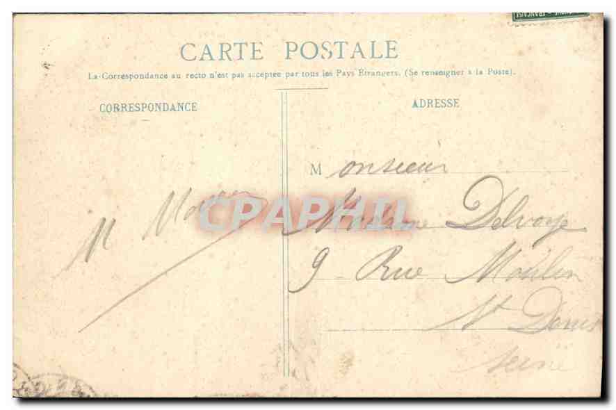 CPA Lyon Place Carnot Statue de la Republique  — Verso