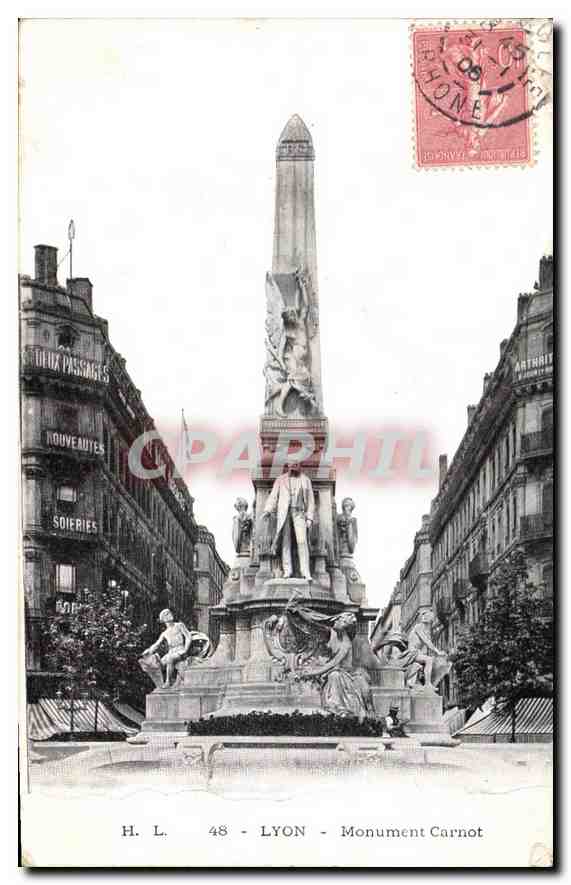 CPA Lyon Monument Carnot 