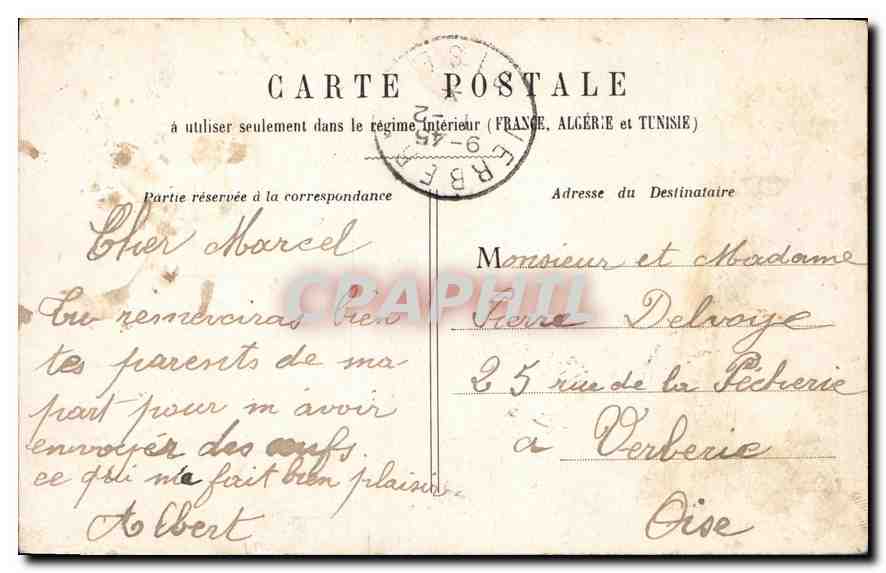 CPA Lyon Monument Carnot  — Verso