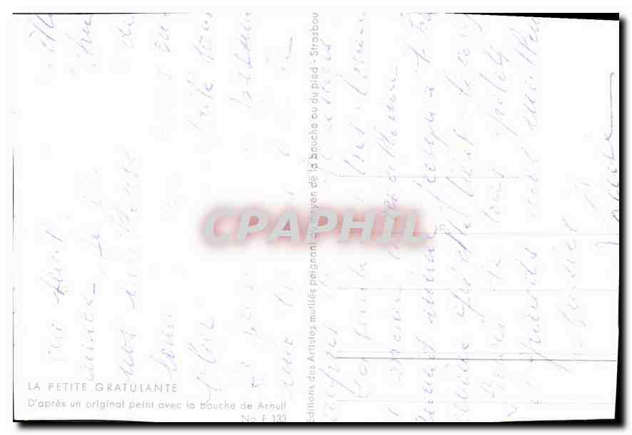 CPA Voeux sinceres Enfant Chien — Rückseite