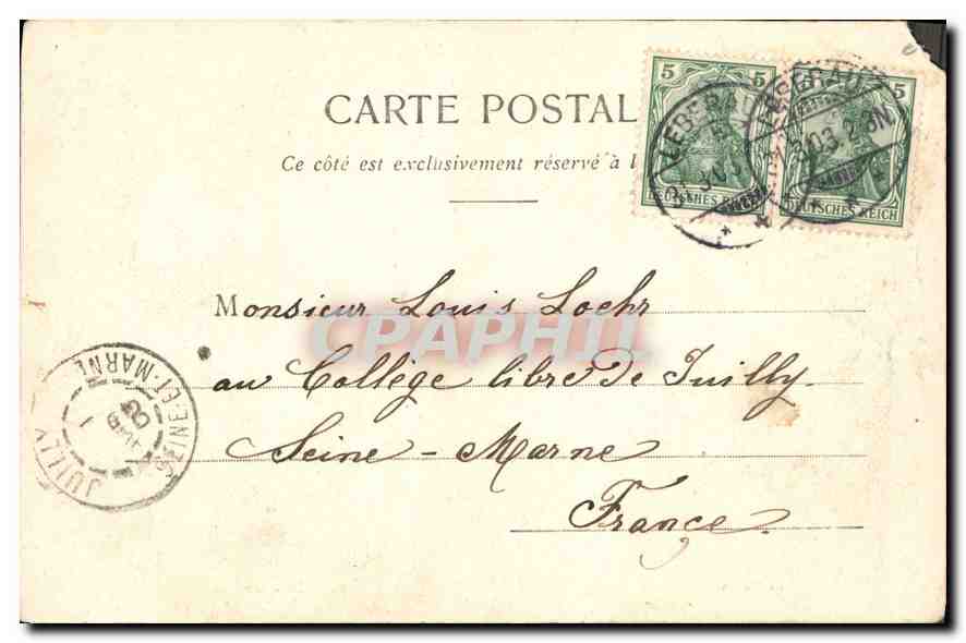 CPA La lettre a Pitou  — Rückseite