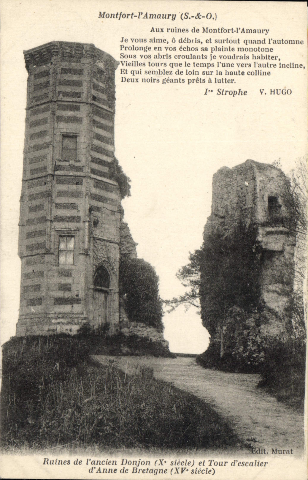 Ruinen von Montfort-l'Amaury — Alte Burg und Treppenturm — Verlag Murat