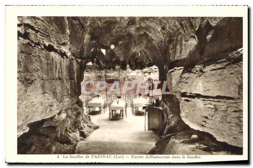 Le Gouffre de PADIRAC (Lot) — Entrée du Restaurant dans le Gouffre