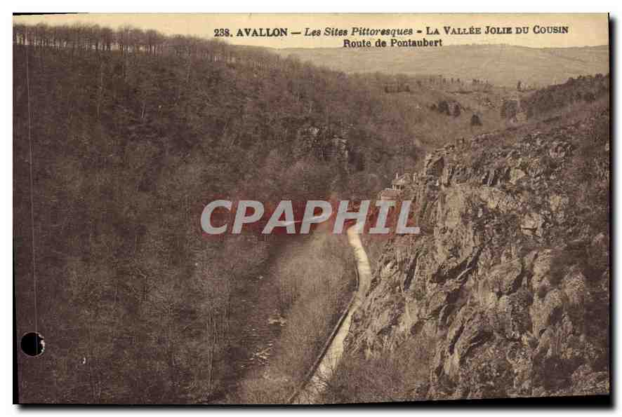 Avallon — Les Sites Pittoresques — La Vallée Jolie du Cousin — Route de Pontaubert