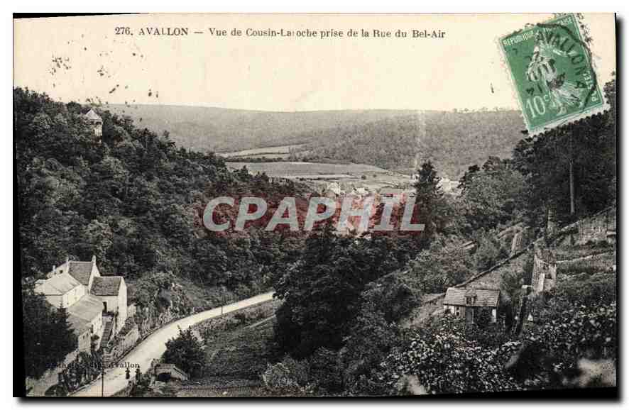 Avallon — Vue de Cousin-Lacroche prise de la Rue du Bel-Air — éditeur Avallon, n° 276
