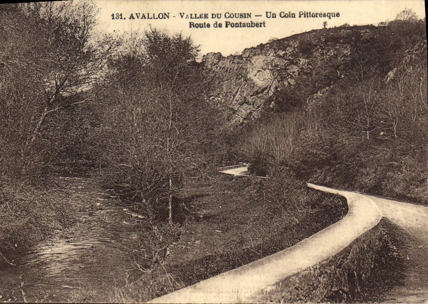 Avallon - Vallée du Cousin — Un Coin Pittoresque — Route de Pontaubert
