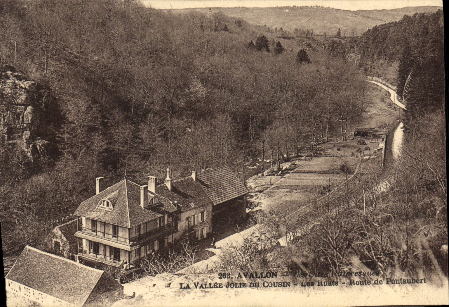 La Vallée Jolie du Cousin — Les Ruats — Route de Pontaubert — Éditeur : Lib. Pap. Pothia frères, Avallon