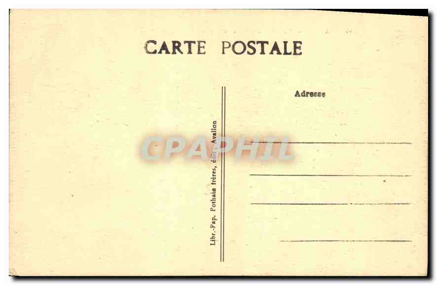 Avallon — Vue de Cousin-Laroche prise de la Rue du Bel-Air — Libr.-Pap. Pothiaïd frères, édit. Avallon — Reverso