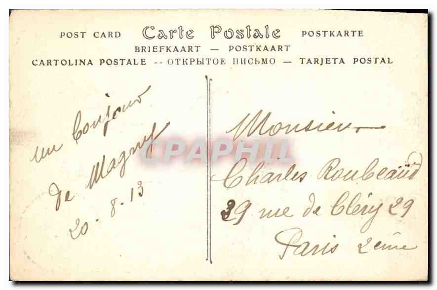 CPA Avallon Cousin le Pont vue prise des Terreaux de la Petite Porte  — Rückseite