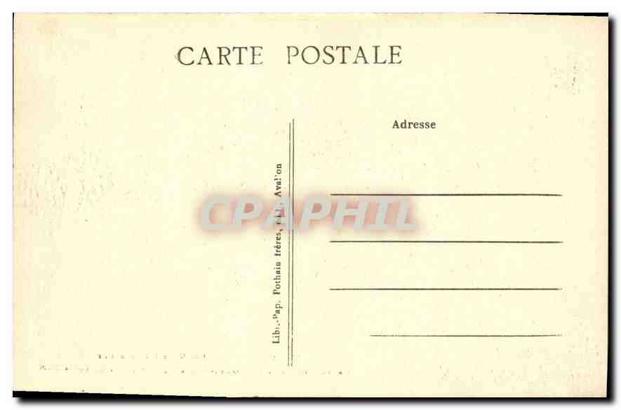 Avallon — Les Sites Pittoresques — La Vallée Jolie du Cousin — Les Ruats — Route de Pontaubert — Verso