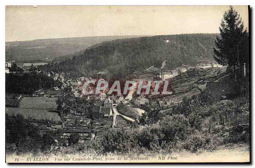 Avallon — Vue sur Cousin-le-Pont, prise de la Morlande — ND Phot.