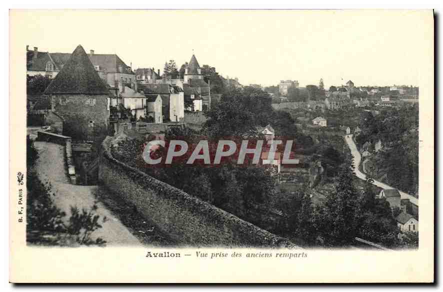 Avallon — Vue prise des anciens remparts — B. F., Paris