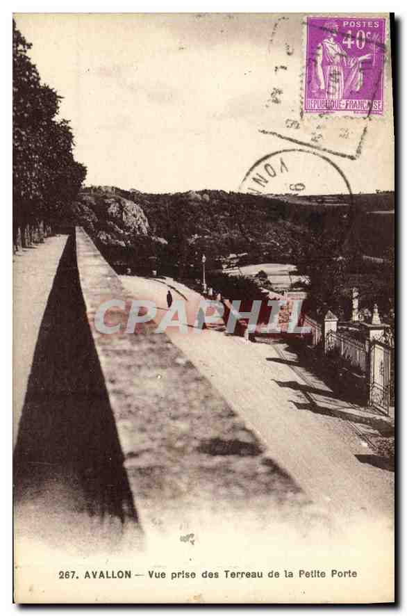 Avallon — Vue prise des Terreaux de la Petite Porte — Lib. Pap. P. Wachet, Avallon, n°287