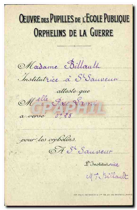 CPA Avallon L'Eglise Saint Lazare le Portail  — Rückseite