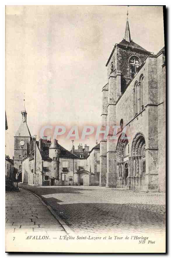 Avallon — L'Église Saint-Lazare et la Tour de l'Horloge — ND Phot