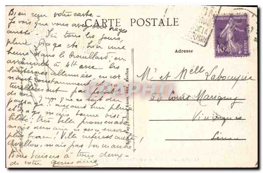 Avallon — Vue prise des Terreaux de la Petite Porte — CPAPHIL — Reverso