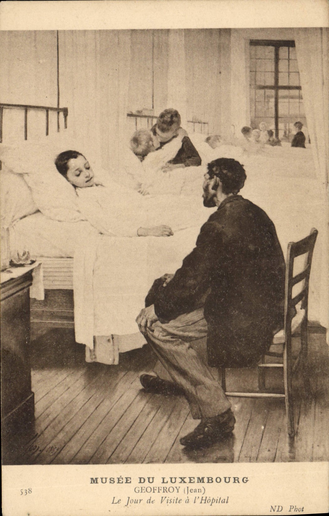 CPA Musee du Luxembourg Geoffroy Jean Le Jour de Visite a l'Hopital 